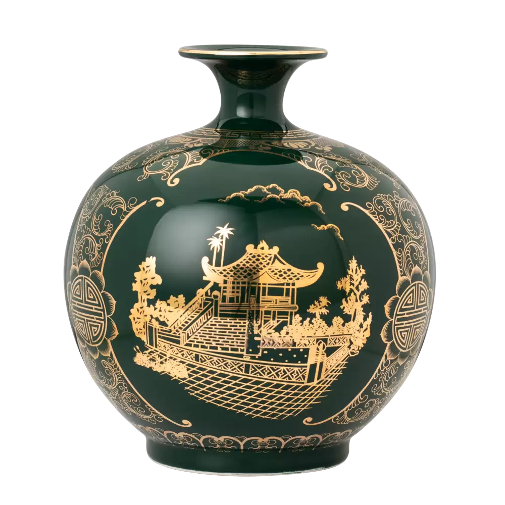 Bình Hút Lộc 22cm – Tam Cảnh Văn Hiến - Xanh