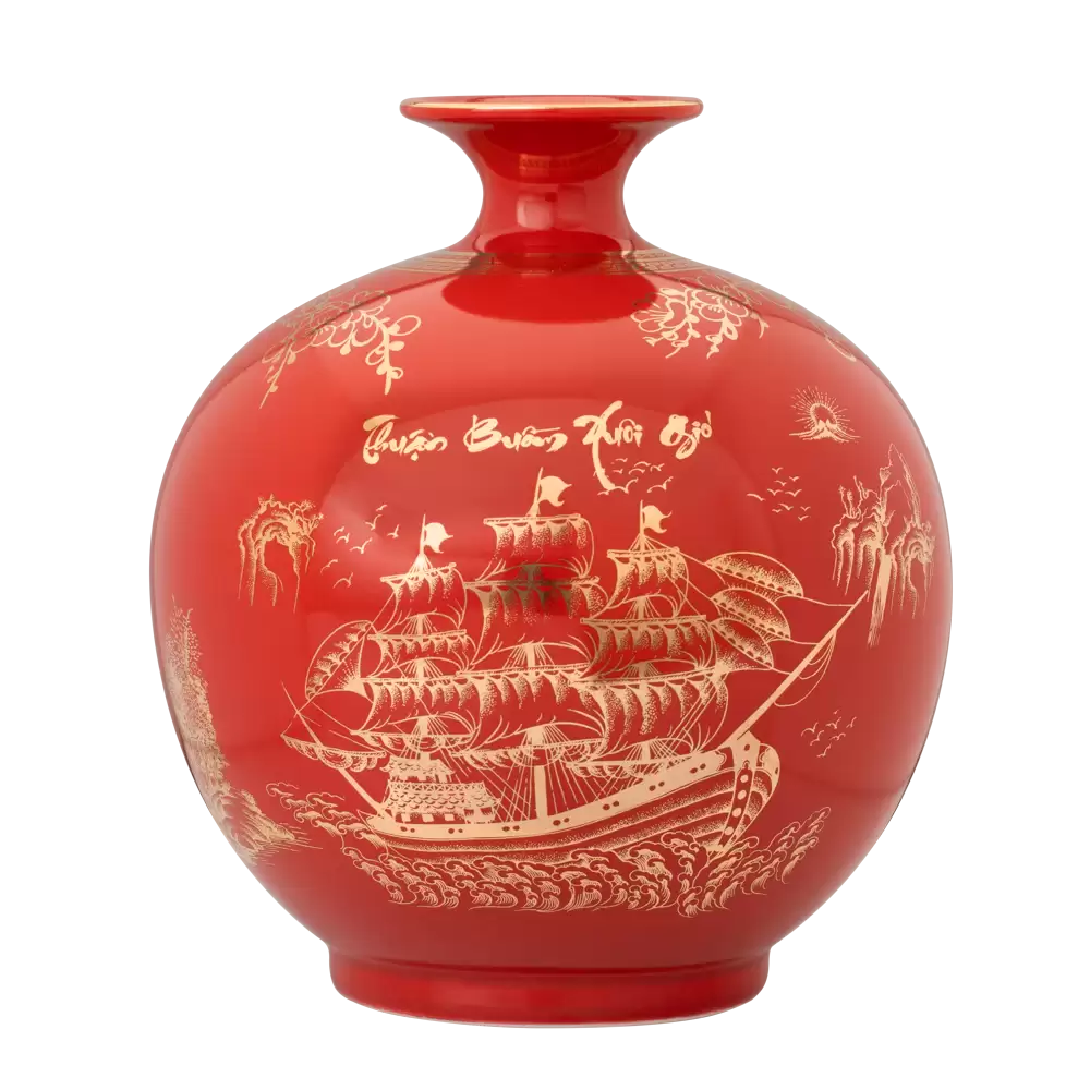 Bình Hút Lộc 22cm – Thuận Buồm Xuôi Gió – Đỏ